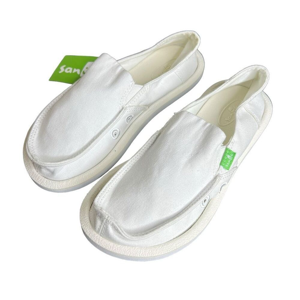 NWT Sanuk Youth Lil Donna White Loafer Size 1